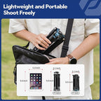 Fotopro Mini Tripod with Ball Head Phone Mount Detachable Selfie Stick Folded - Image 5