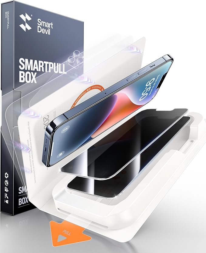 SMARTDEVIL 2 Pack for iPhone 14/ iPhone 13/ iPhone 13 Pro Privacy Screen by SmartDevil