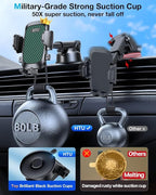HTU 2025 Upgraded Car Phone Holder 【Safety Certs & No Smell】 Cell Phone Holder - Image 2