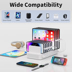 60W Charging Station for Multiple Devices, 10-Port USB Fast Charging Station - Image 5