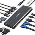 USB C Docking Station Dual Monitor by ABIWAZY