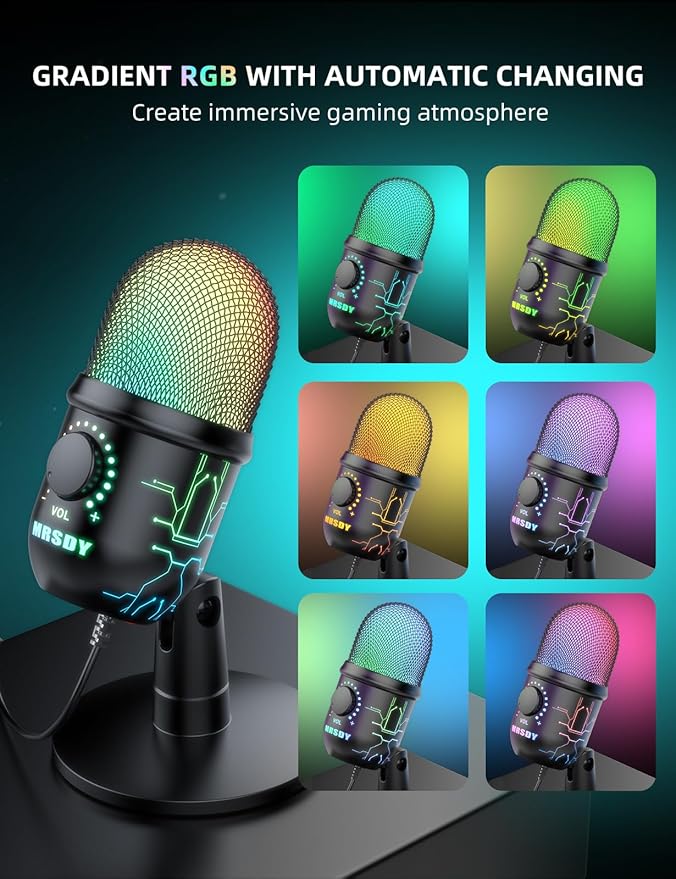 MRSDY Gaming Microphone, USB Computer Microphone - Image 5