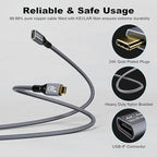 CABLEDECONN USB C 3.2 Gen-2 Extension Cable 0.5M 1.6FT Thunderbolt 3 240W Fast - Image 6
