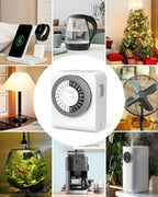 BN-LINK Outlet Timer with 2 Grounded Outlets, Mechanical Light Timer - Image 7