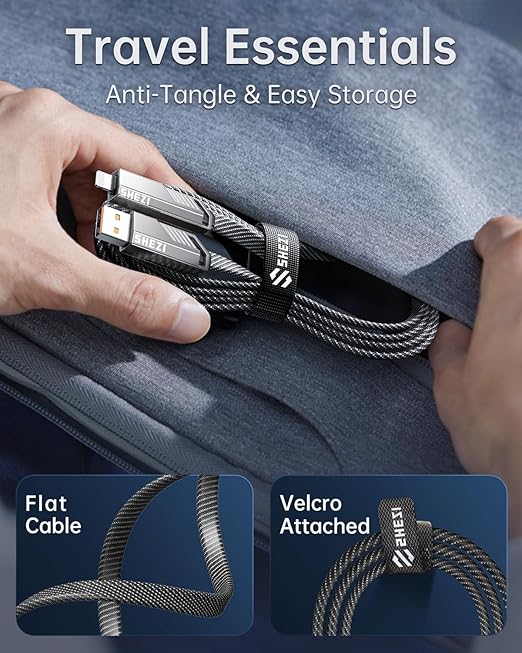 SHEZI 4-in-1 USB C Cable 60W 5FT Compatible - Image 6