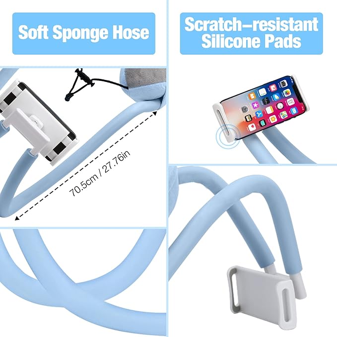 Moko Neck Phone Holder, Lazy Gooseneck Phone Pillow Holder Bracket, - Image 5