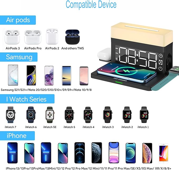 6 in 1 Wireless Charger, 15W Fast Charging Station - Image 6