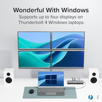Plugable Thunderbolt 4 Dock for Quad Monitors 100W, Thunderbolt Docking Station - Image 4