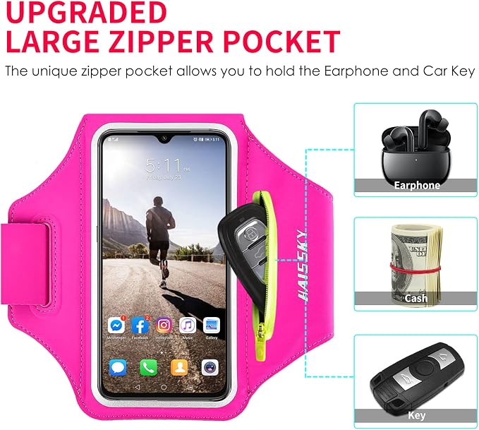 Running Armband with Earphone Bag Cell Phone Armband - Image 2