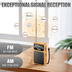PRUNUS J-555 Pocket Radio AM FM USB-C Charging& Battery Operated, Excellent - Image 5