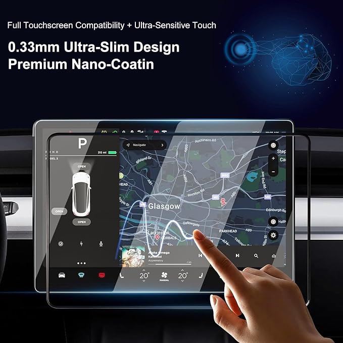 Screen Protectors for Tesla Model X&Model S 2023-2025, Center Console Touch - Image 4