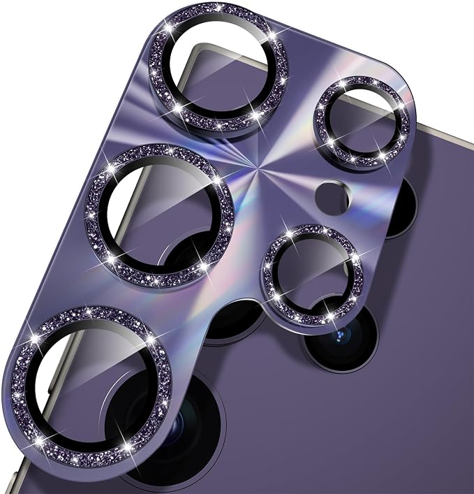 YWXTW Camera Lens Protector for Samsung Galaxy S24 Ultra, Bling Glitter by YWXTW