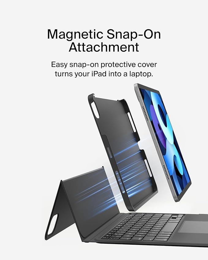 Belkin Everyday Keyboard Case w/Cradle, Backlit Bluetooth Keyboard, Magnetic - Image 3