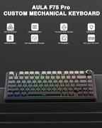 AULA F75 Pro Wireless Mechanical Keyboard, 75% Hot Swappable Custom Keyboard - Image 2