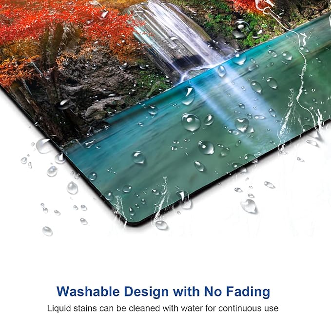 Mouse Pad, Natural Landscape Mouse Mad, Square Waterproof Mouse Pad Non-Slip - Image 5