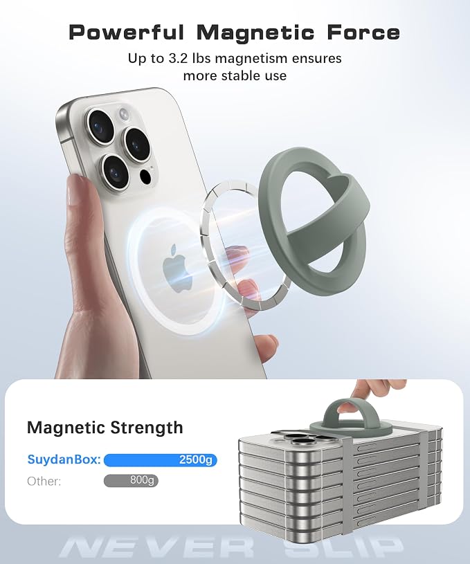 Magnetic Phone Grip, Removable Loop Grip - Image 2