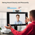 5-in-1 Design 4K Webcam with Speaker and Microphone, Built-in Light, Privacy - Image 3