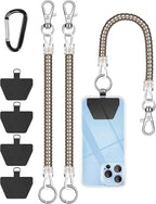 Phone Tether Lanyard, SHANSHUI Strong Spring Rope Climbing Hook, 4x Phone by SHANSHUI
