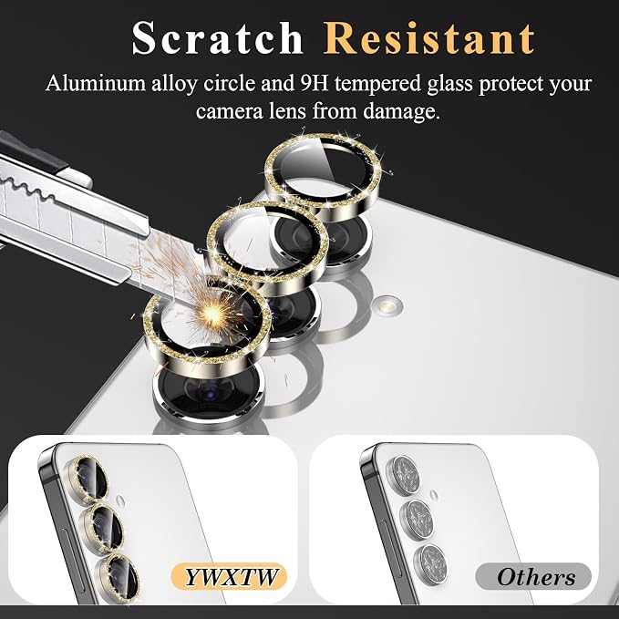 YWXTW Camera Lens Protector for Samsung Galaxy S24 / S23 / S23 Plus, 9H - Image 3