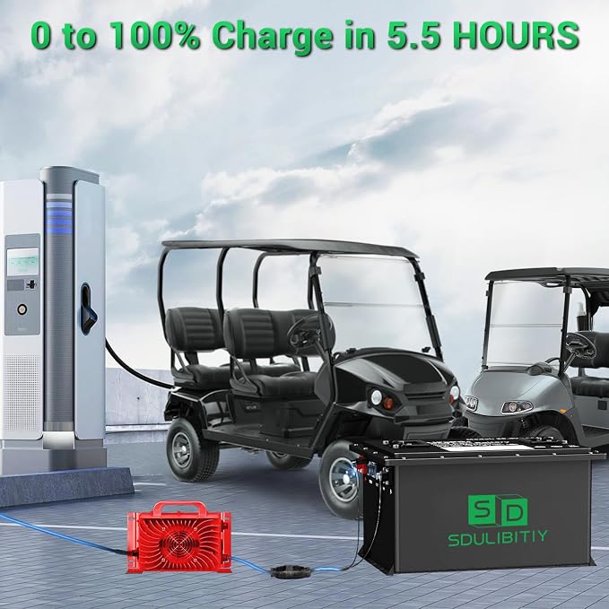 48V 105Ah LiFePO4 Lithium Golf Cart Battery, Built-in Smart 200A BMS, - Image 7