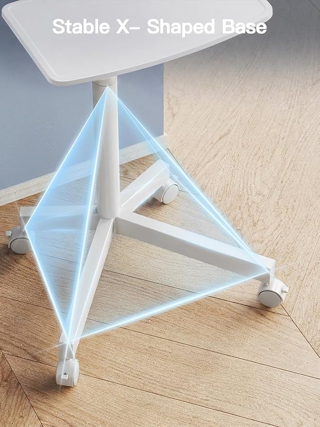 PERLESMITH Rolling White TV Stand - Image 5