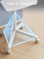 PERLESMITH Rolling White TV Stand - Image 5