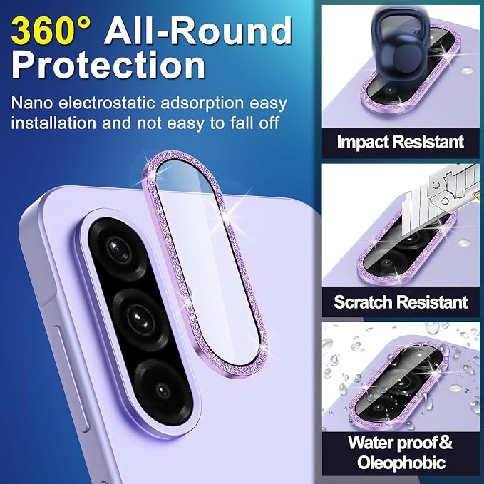 for Samsung Galaxy A26/A36/A56 Camera Lens Protector, Individual Metal Ring - Image 3