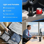 Mini Car Air Purifier-4 Layer Filtration & LCD Display, 15dB Quiet, Cordless - Image 2