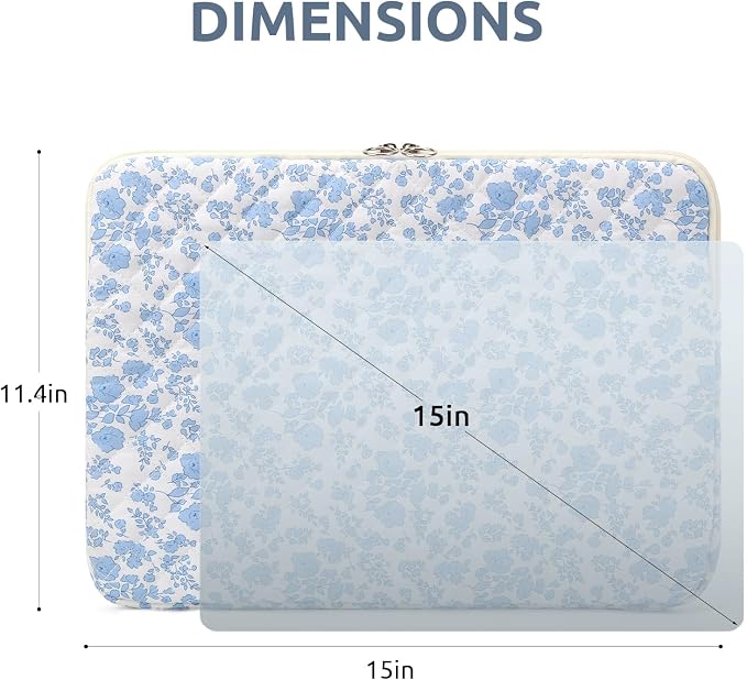 Puffy Laptop Sleeve 13-15.6 Inch Cute Quilted Laptop Protective Case Padded - Image 7