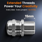 QILIPSU 2pcs 1/2" NPT 304 Stainless Steel Cable Gland Long Thread Waterproof - Image 4