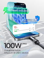 LISEN USB C Cable Charger Type C Soft Silicone USBC to USBC - Image 3