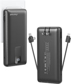 Charmast Portable Charger with Built-in Cables and Wall Plug, 20000mAh 20W USB by Charmast