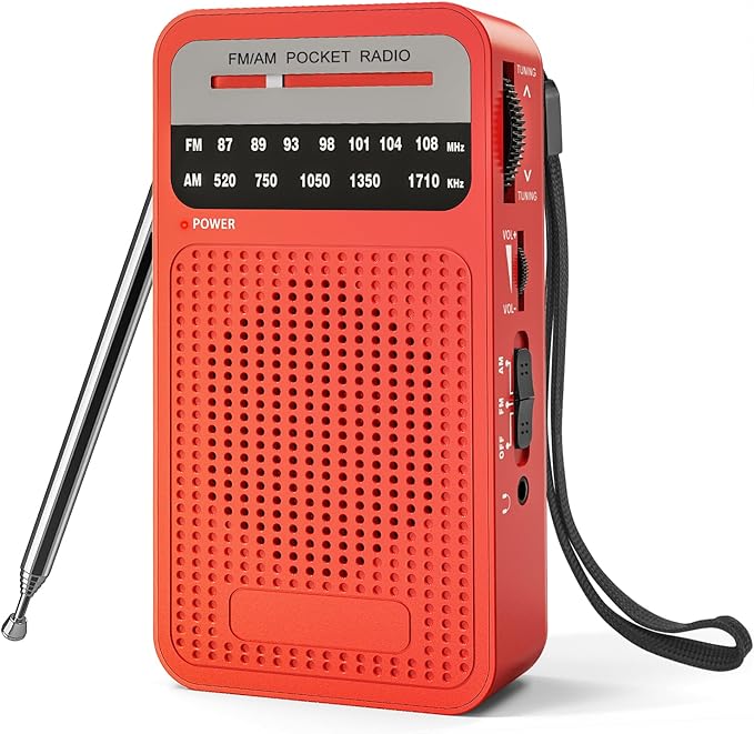 Portable Radio AM FM with Long Range Reception, Goodes Transistor Radio with by Goodes