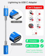 2 Pack Lightning to USB C Adapter, Lightning Female to USB C Male Cable Adapter - Image 3