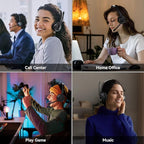 Wireless Headset with Mic for Work, Wireless Headphones with USB Dongle & - Image 7