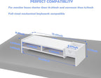White Monitor Stand Riser, MDF Laptop Riser Shelf - Image 3