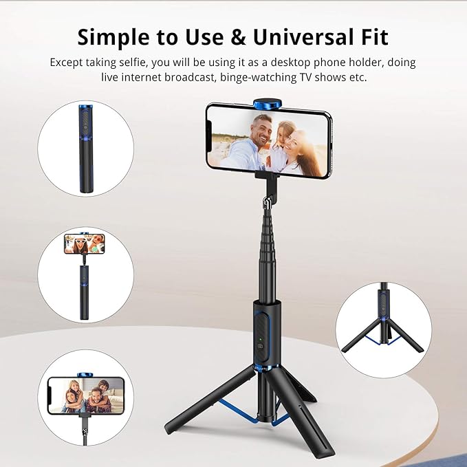 ATUMTEK Selfie Stick Tripod, Extendable 3 in 1 Aluminum Bluetooth Selfie Stick - Image 6