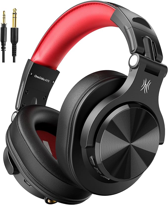 OneOdio A70 Bluetooth Over Ear Headphones, Wireless Headphones w/ 72H Playtime by OneOdio