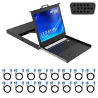 MT-VIKI 19'' LCD KVM Console, 16 Port VGA KVM Switch by MT-VIKI