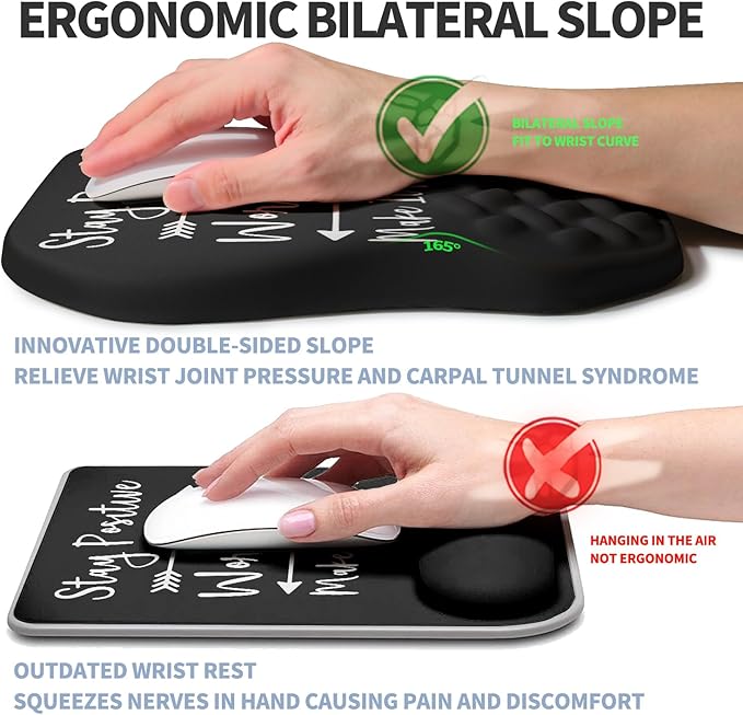 Ergonomic Raised Mouse Pad Wrist Support - Image 2