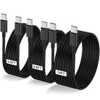 3-Pack Black 60W USB C to USB C Cable, Type C Fast Charging Cable by LOFPYE