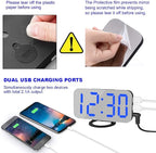 Digital Alarm Clock, Mirror Surface LED Electronic Clocks, - Image 5