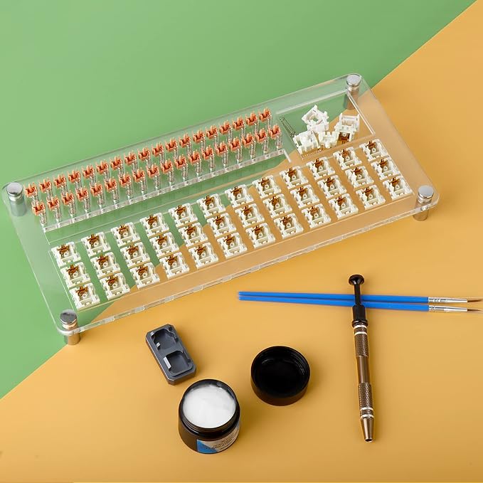 YIMAGUJRX RUNJRX 36 Switches Acrylic Lube Station, Keyboard Switch Grease - Image 7