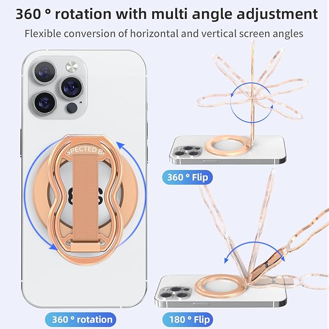 RESPECTED-BRO-Magnetic-Phone-Grip-Stand-with-Finger-Strap, 4-in-1 Magnetic Ring - Image 3