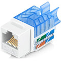 Everest 45° Angled RJ45 Cat5e Keystone Jacks 20-Pack in White by EverestMediaSolutions
