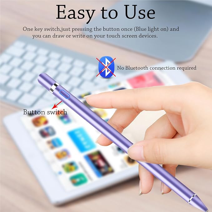 DOGAIN Active Stylus Pen for Touchscreen, iPad Pencil 1.5mm Fine Point Pen - Image 3