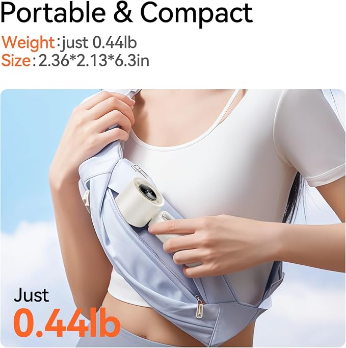 3-in-1 Portable Handheld Turbo Fan-100 Speeds, 15000 RPM, 10Hrs Cooling - Image 7