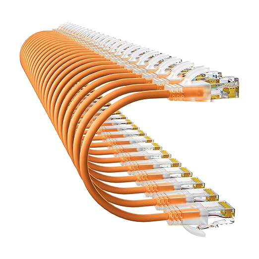 Cat6a Patch Cables 0.5ft Slim, Cat6 Ethernet Patch Cable Pure Copper, Flexible by 10Gsupxsel