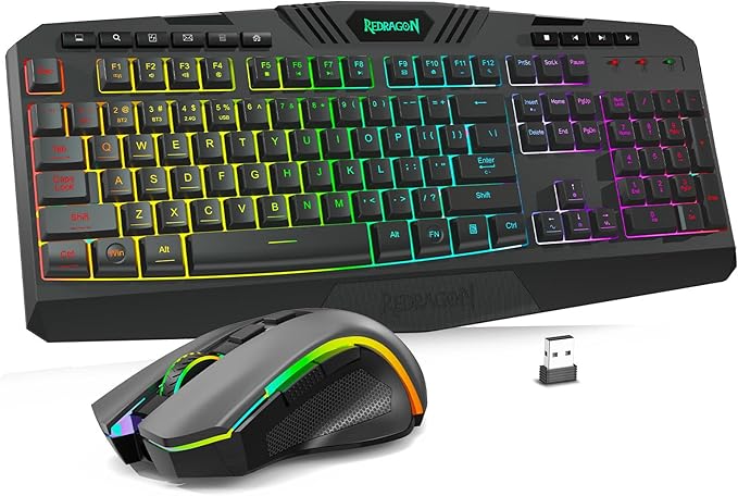 Redragon S101M-KS Gaming Keyboard and Mouse Wireless by REDRAGON