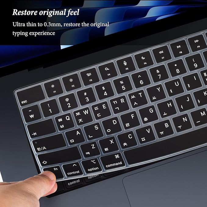 Korean Keyboard Cover for Apple 2025 2024 2023 MacBook Air Laptop - Image 5